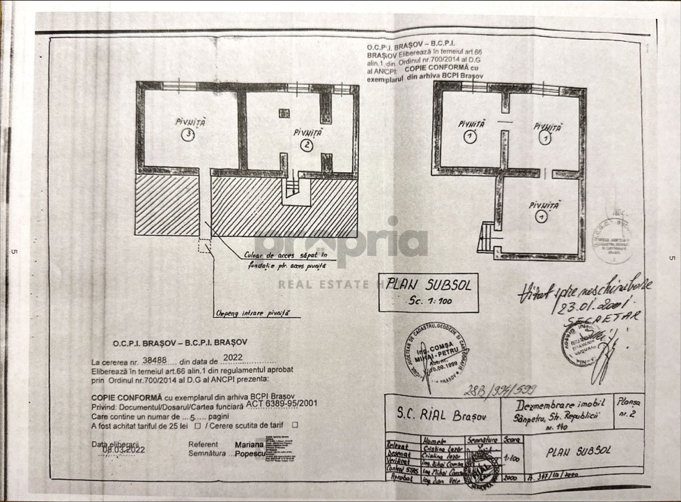 STUDIO LA CASĂ STR. REPUBLICIII SÂNPETRU + ANEXE | ZONA CENTRALĂ 