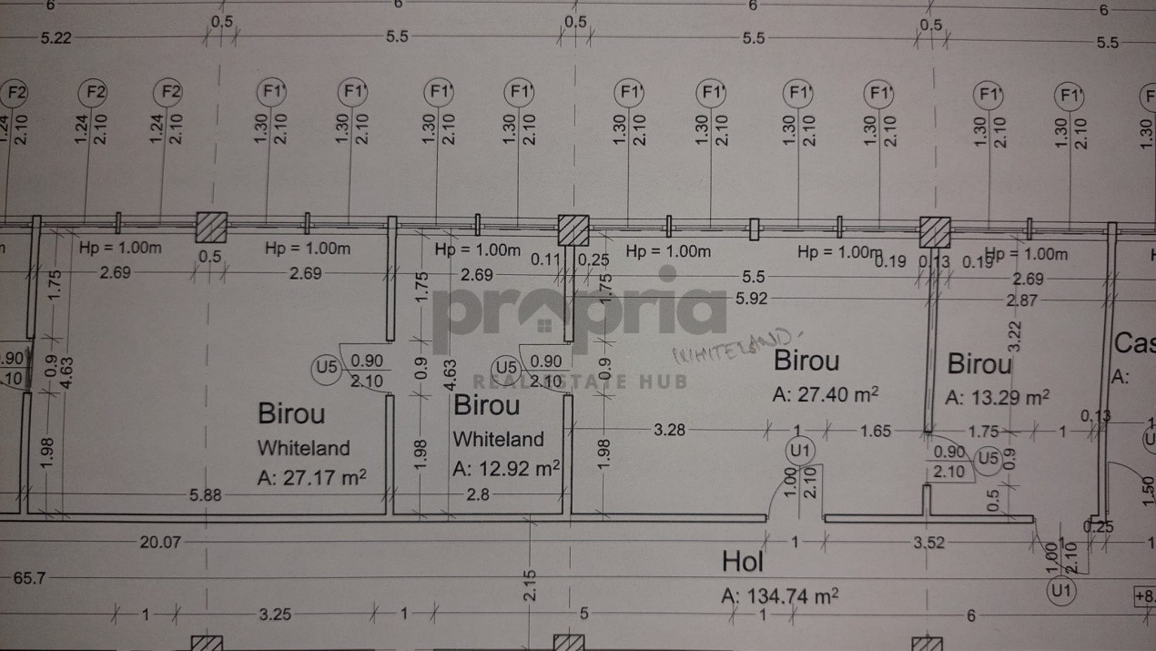 Spațiu de birouri de închiriat – 4 camere, parcare, Zizinului (Farmacom – ONRC)