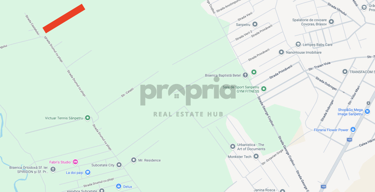 TEREN CU POTENȚIAL -LOCALIZAT LA INTERSECȚIA DRUMUL CU PLOPI -CASTELULUI -CRANGU