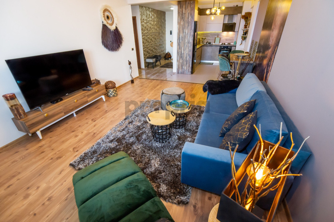 Apartament 2 camere, 77 m², mobilat complet – Isaran Residence, lângă Coresi