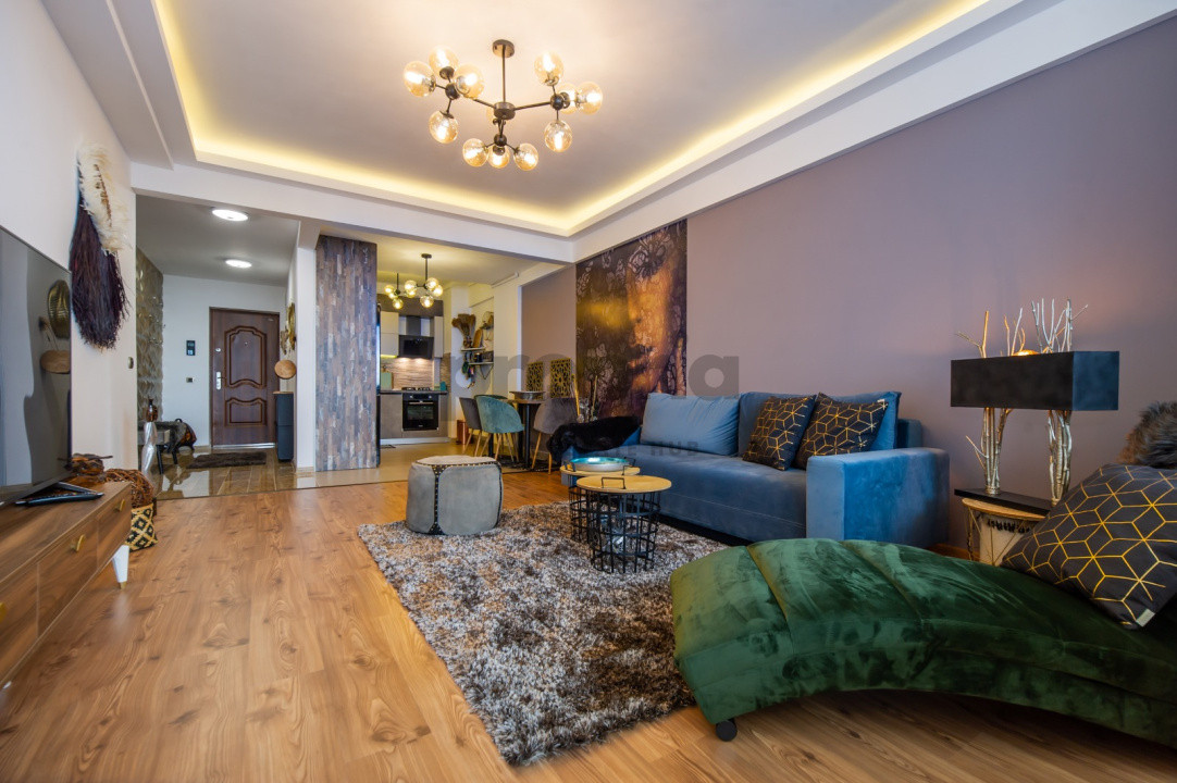 Apartament 2 camere, 77 m², mobilat complet – Isaran Residence, lângă Coresi