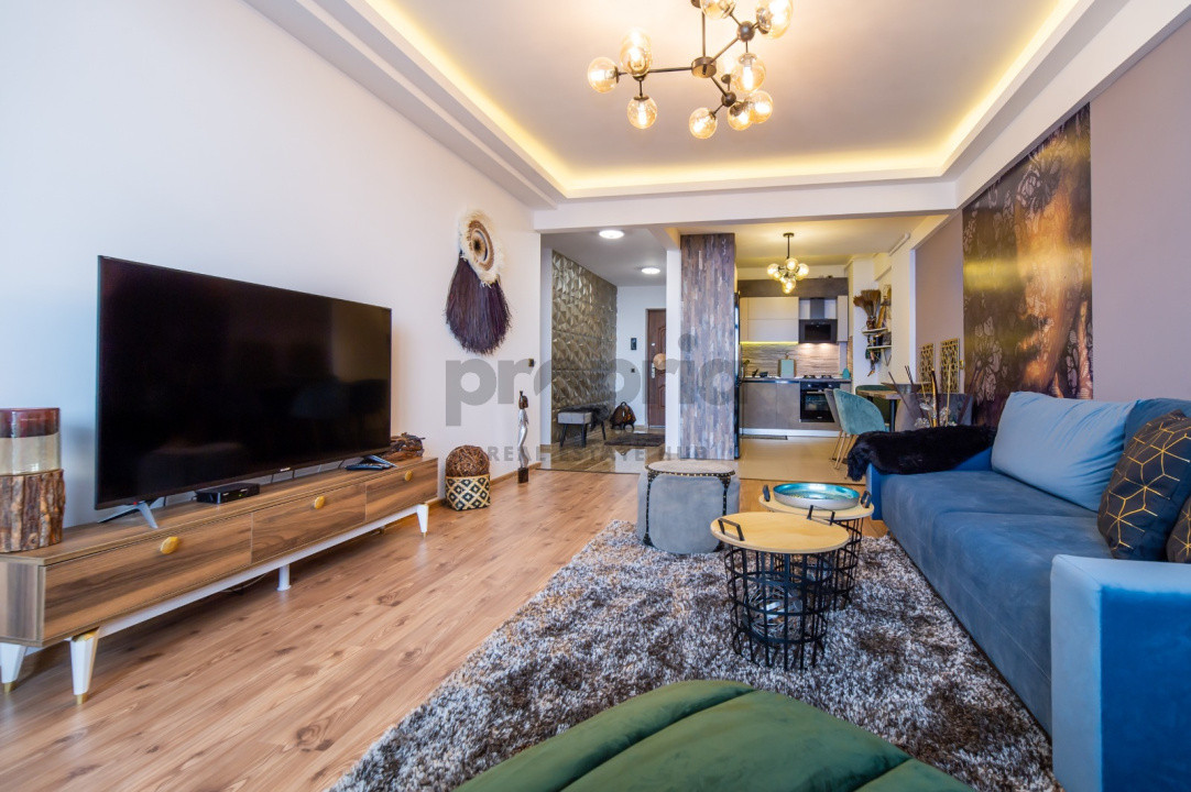 Apartament 2 camere, 77 m², mobilat complet – Isaran Residence, lângă Coresi