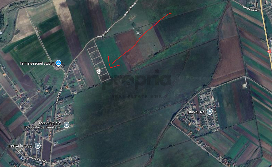 Teren intravilan de vânzare – Brașov, Stupini, Str. Bârsei nr. 90