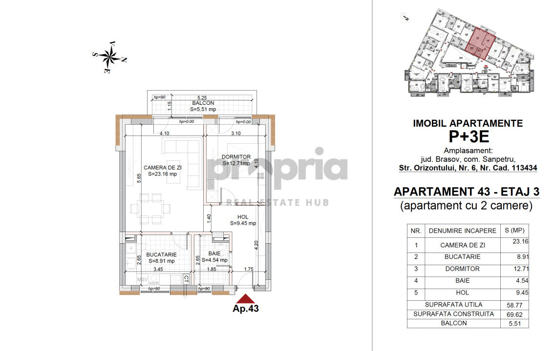 DEZVOLTATOR  Orizont Homes | Apartament 2 camere - 43